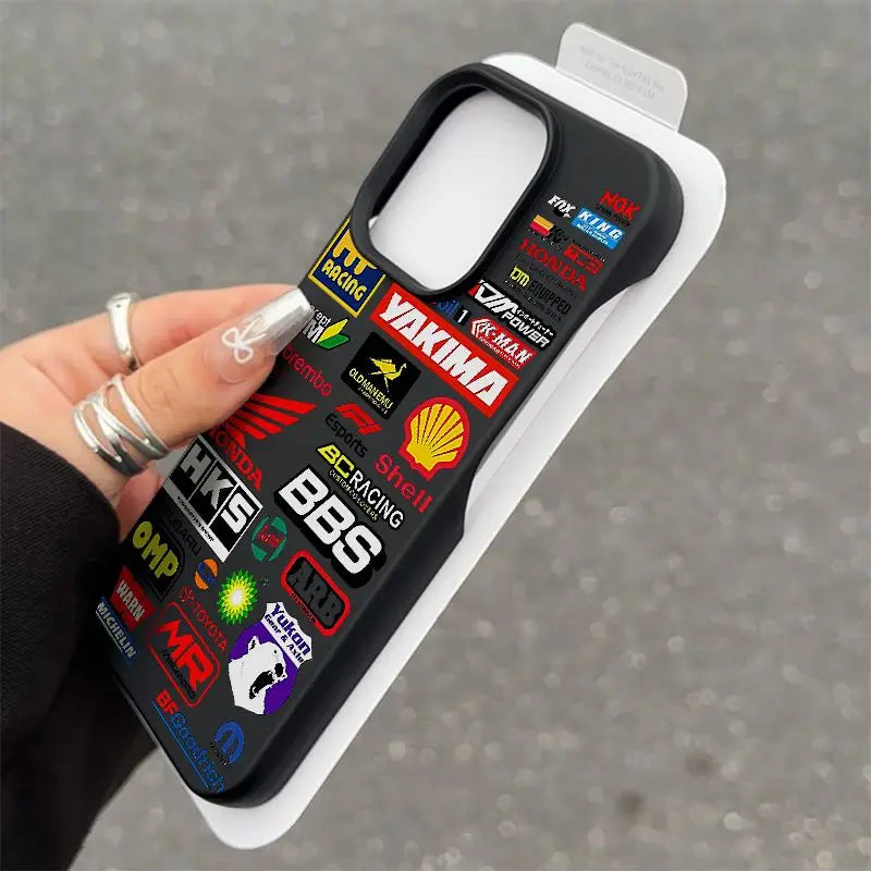 Car logo For IPhone 16 Pro Max Phone Case Borderless 15 Pro 14 13 12 Anti Drop 11 XS Silicone Shockproof TPU Soft Cover