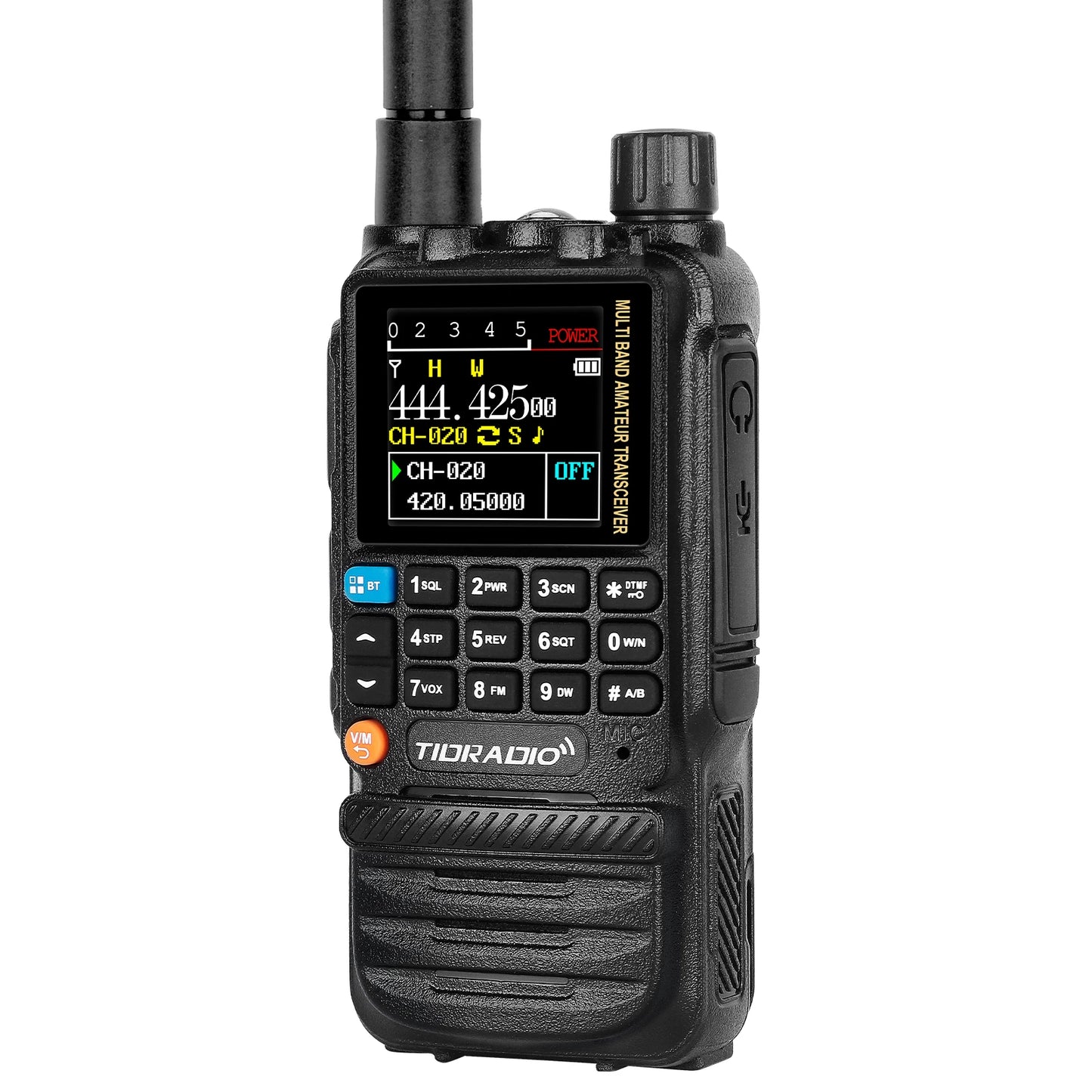 TIDRADIO H3 Professional Walkie Talkie Phone Dual PTT Air Band Long Range Radio APP USB Type-C Cable Programming HAM GMRS