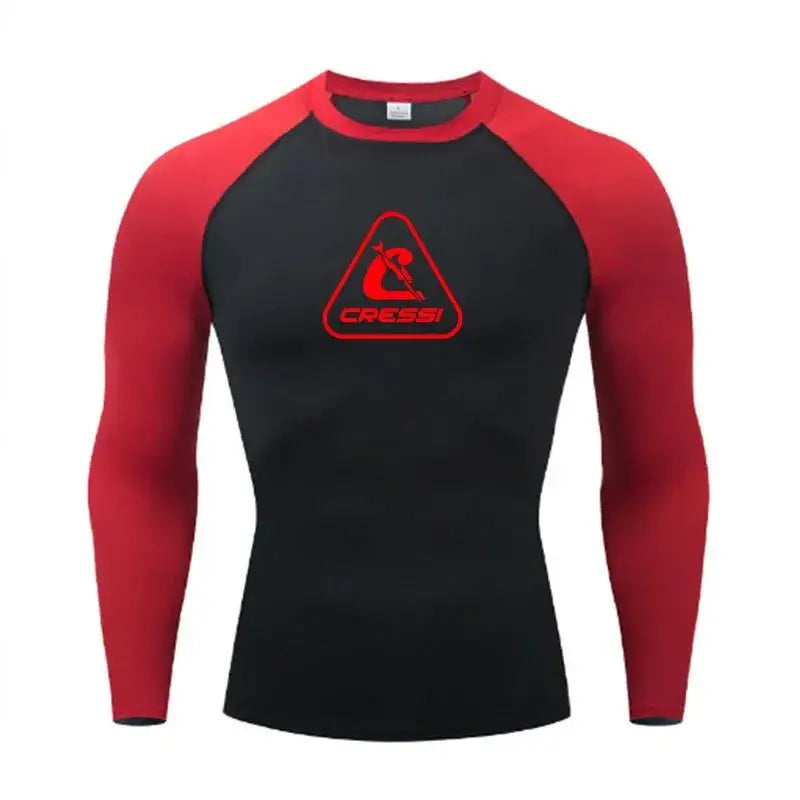Men Long Sleeve Rash Guards Surf T-shirts UV Protection Swimsuit Surfing Diving Swimwear Swim Surf Beach Clothes Rashguard