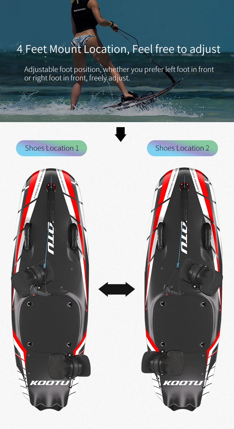 KOOTU Jet Surfboards Full Carbon Fiber Surfboards Gasoline Surfboards 109cc Power Electric Surfboards Water Surfboards
