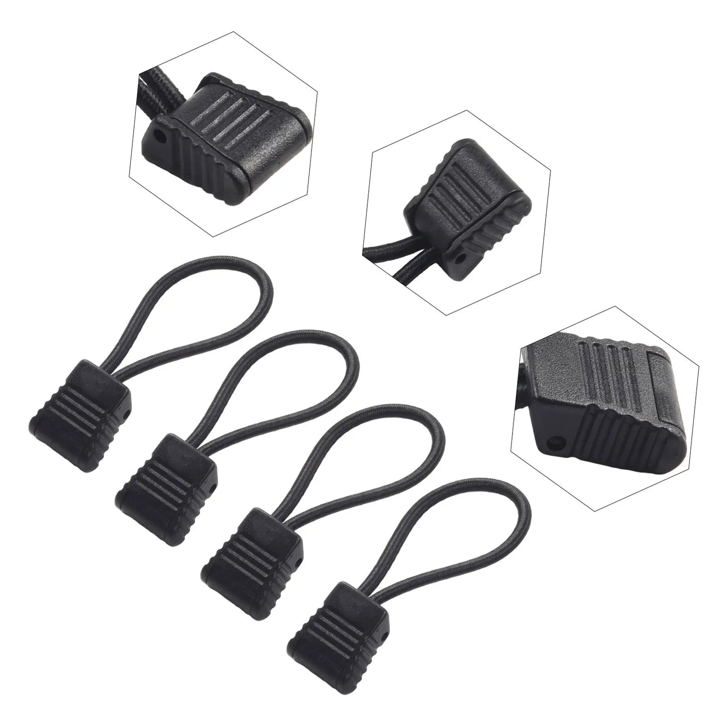 4pc Scuba Diving Dive Diver Hose Clip Retainer Holder Elastic Bungee Rope Tap Lightweight 6.5 Cm Diving Snorkel Attachment Rope