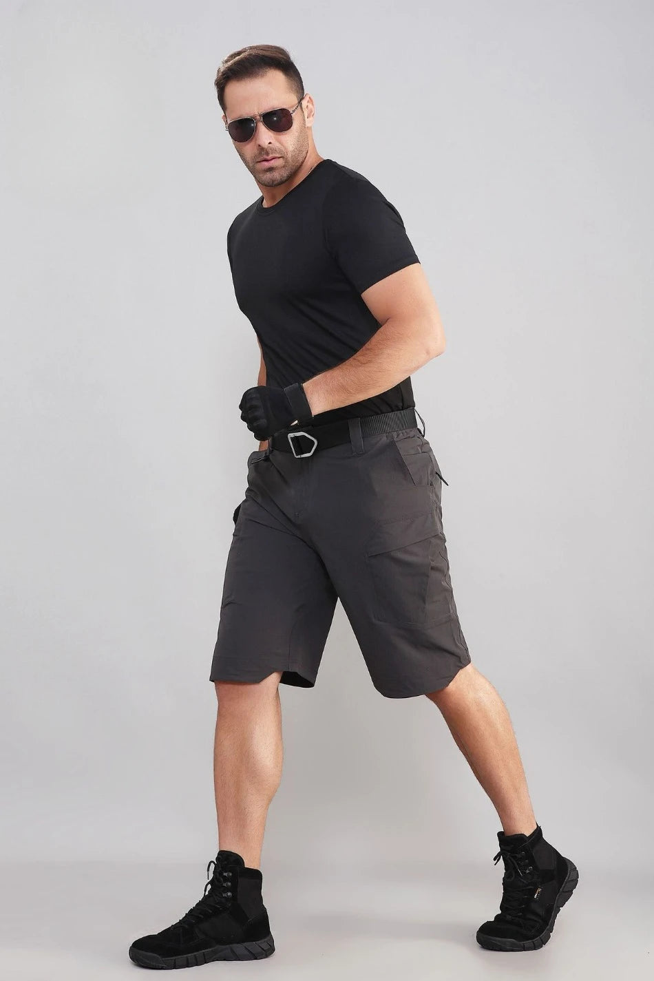 Mens Quick Drying Cargo Shorts Summer Waterproof Outdoor Sports Combat Overalls Multi Pocket Wear-resistant Quarter Pants New