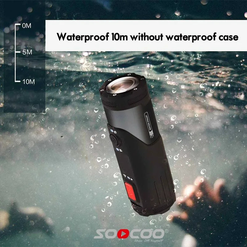 SOOCOO S20+ 4K Action Camera Waterproof Underwater Camera Sport Black Cam Bullet for Gun Bike Bicycle Helmet Water Resistant