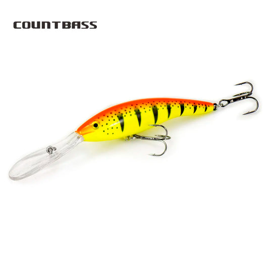 90mm 14.6g Countbass Deep Tail Wobbler La Peche Au Leurre Profundidade de mergulho flutuante 6M Crankbait Chatterbait Iscas de pesca isca dura