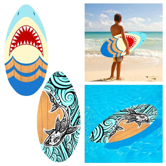 Skimboard Shallow Water 35 Inches Standing Beach Toys Small Surfboard Beach Sand Board for Beginners Children Adults Teens Kids