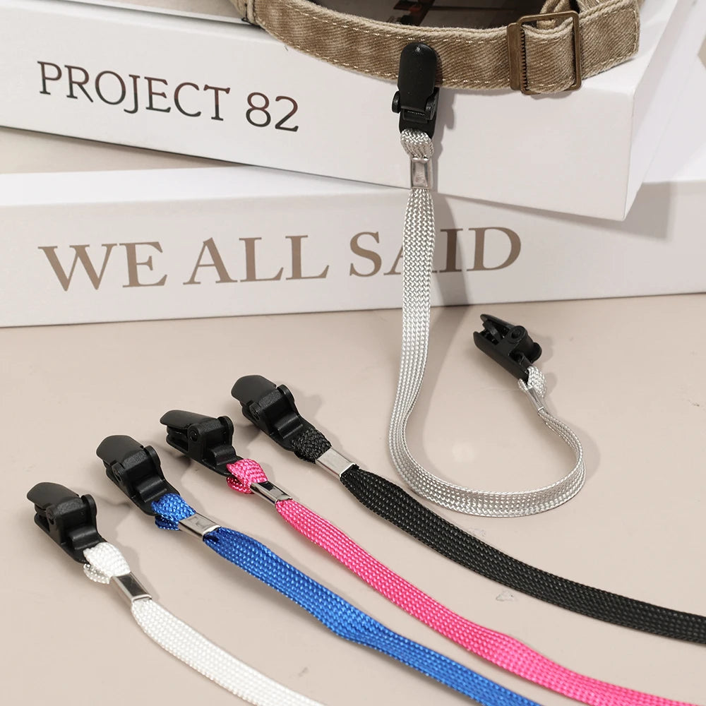 1/5pcs Cap Wind-proof Rope Hat Clips Cap Retainer Fishing Apparel Keeper with Cord for Golfing Fishing Boating Sailing Sports
