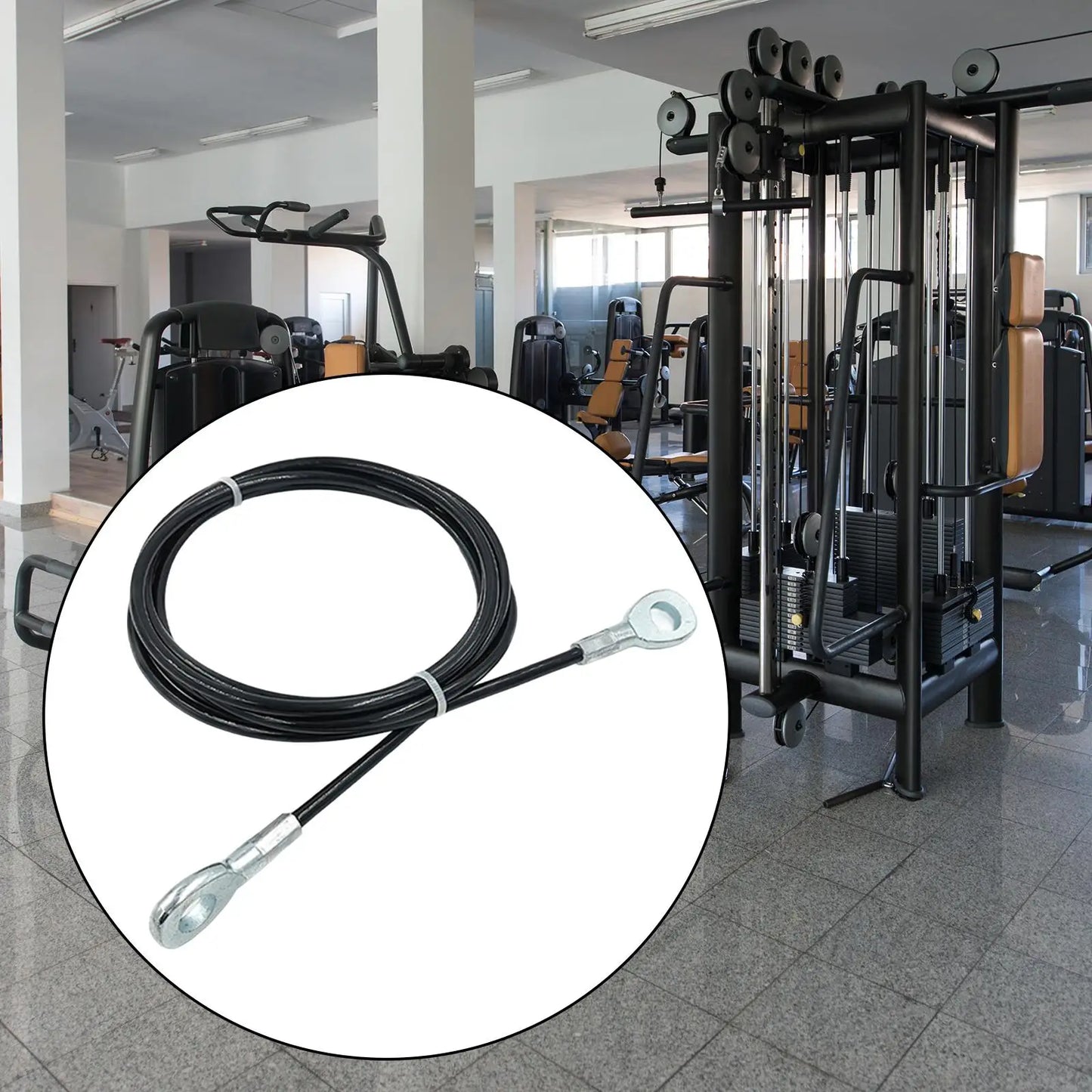 Home Gym Cable 5mm Steel Wire Rope Lifting Equipment Fitness Extension Cable