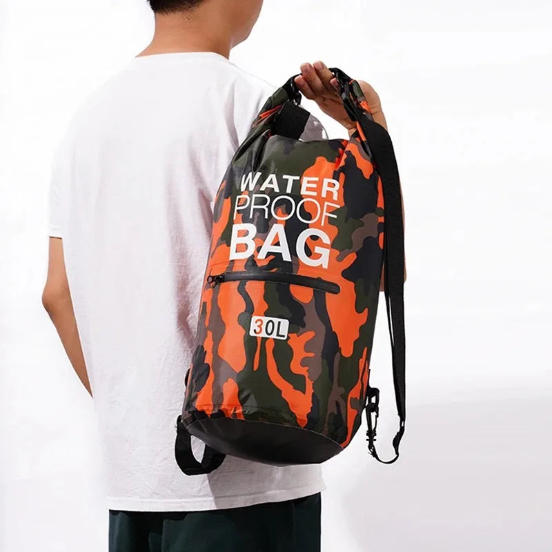 15-30L Waterproof Dry Bags With Wet Separation Beach Pocket Backpack For Kayaking Boating Swimming Outdoor Camping Sports Bag