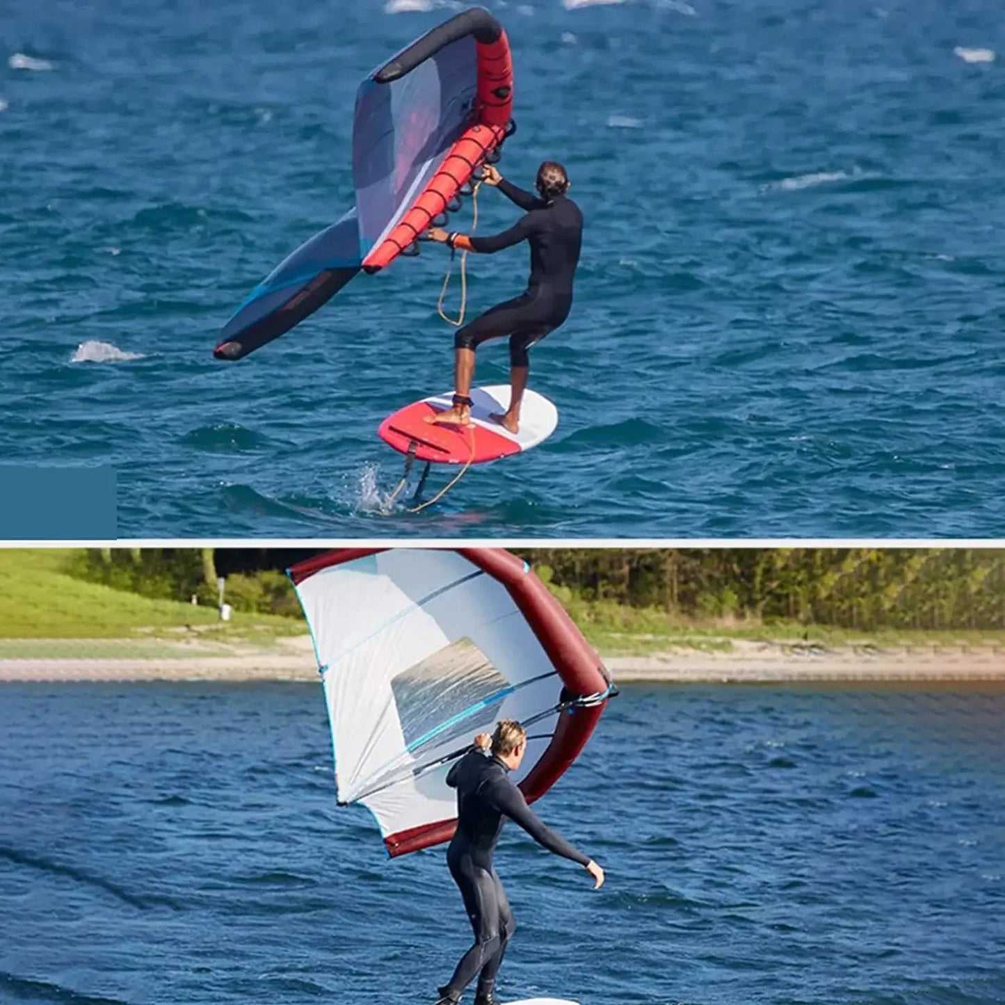 Customs Logo Foil Wing Kite Handheld Inflatable Wing Foil Kitesurfing Wingsurfer Kite Snow Surfing Ski Surfing With Accessories