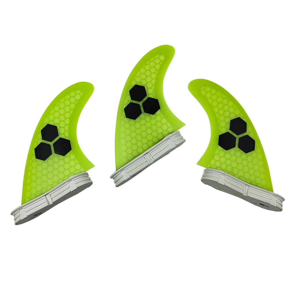 UPSURF FCS 2 FINS Surf Fin G5/G7 Surf Fin Quillas surf For Sup Thuster Fins 3pcs Honeycomb Fiberglass Surfboard Fin M/L Tri Fins