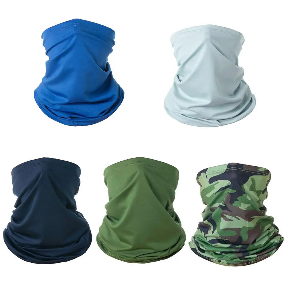 Men Women Head Face Neck Sunshade Collar Ice Silk UV Protection Face Cover Mask Outdoor Fishing Cycling Sports Bandana Scarf