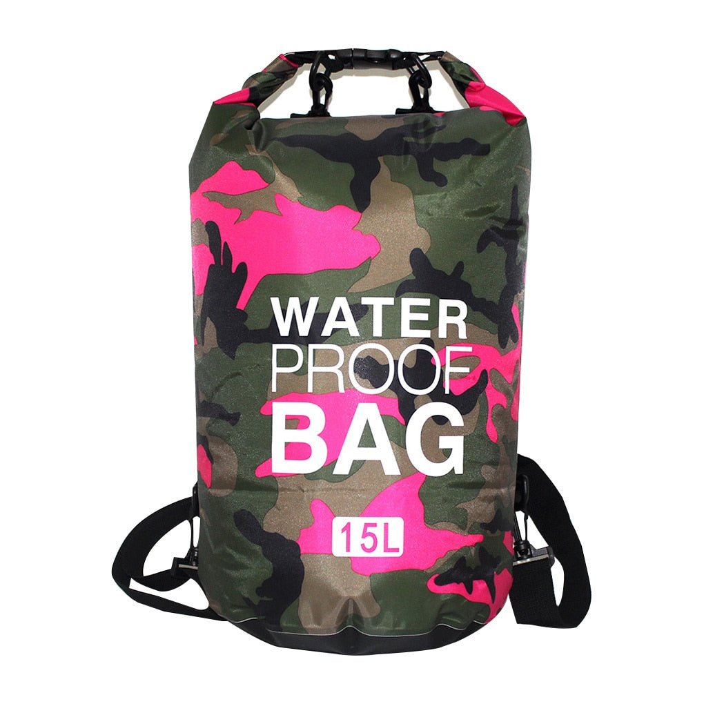 30l à prova dwaterproof água saco de natação saco seco camuflagem cores pesca barco caiaque armazenamento deriva rafting saco 2l 5l 10l 15l 20l