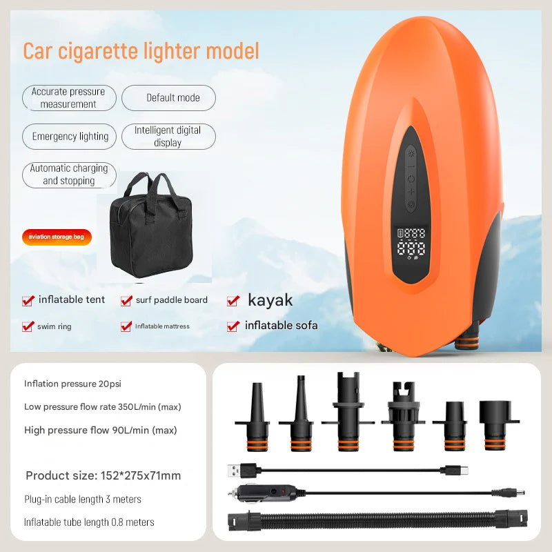 Wireless Electric Air Pump for SUP High Volume Portable Inflator Dual Function Boat Air Compressor Boat Inflatable Pump