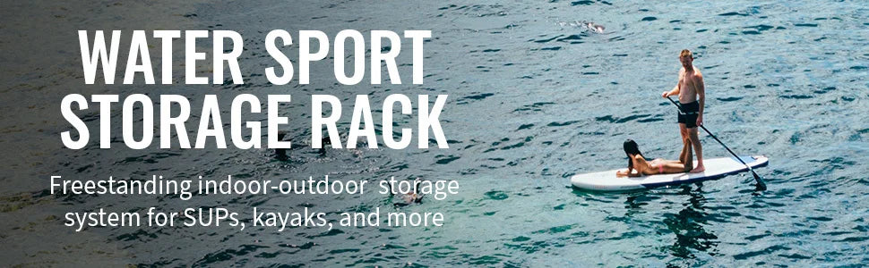 G-Watersport Kayak and SUP Outdoor Storage Rack, Heavy Duty Adjustable Weatherproof Stand
