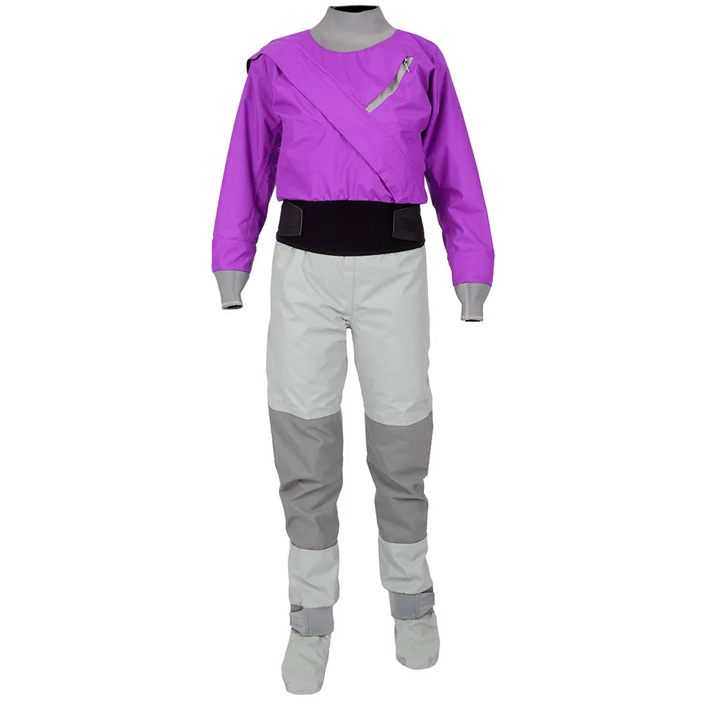 Women's Kayaking Latex Dry Suit, Waterproof Material, Fabric, Surfing, Rafting, Diving Sports and Leisure, 3 Layer