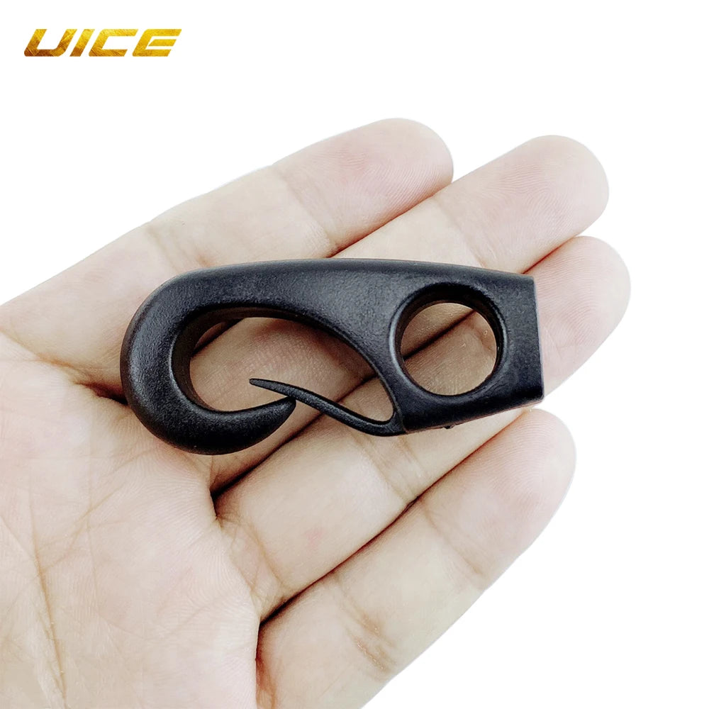 10pc Nylon Buckle Shock Cord Clip Hook Kayak Canoe Bungee Rope Line Rowing Boat Tie Cord Hook Clothesline Elastic Cord Lock Clip