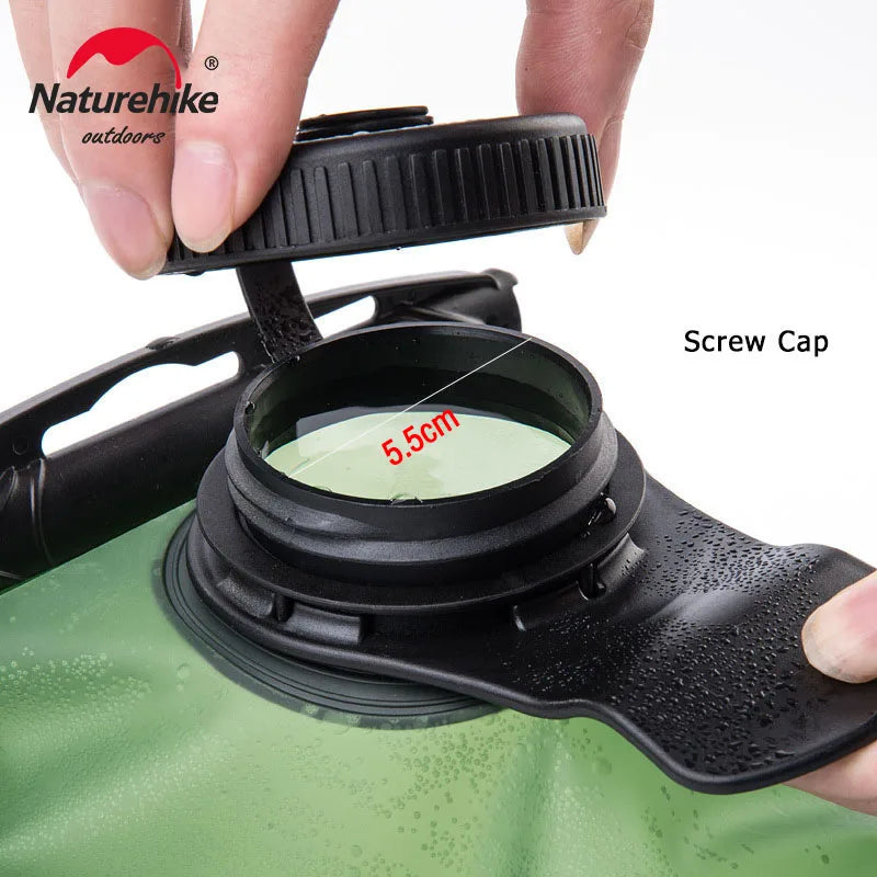 Naturehike Water Bladder 3L Foldable Water Bags Sport Hydration Bladder Outdoor PE Soft Flask Water Container for Camping Hiking
