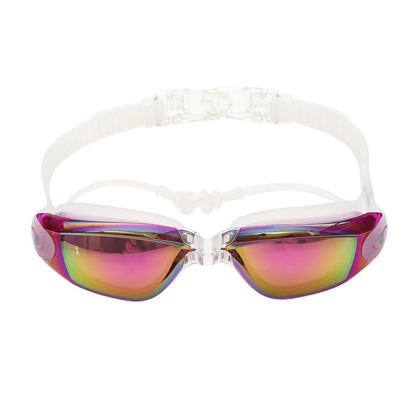 Optical Swimming Goggles Men Women Myopia Pool Earplug Professional Waterproof Swim Eyewear Prescription Adult Diving Glasses