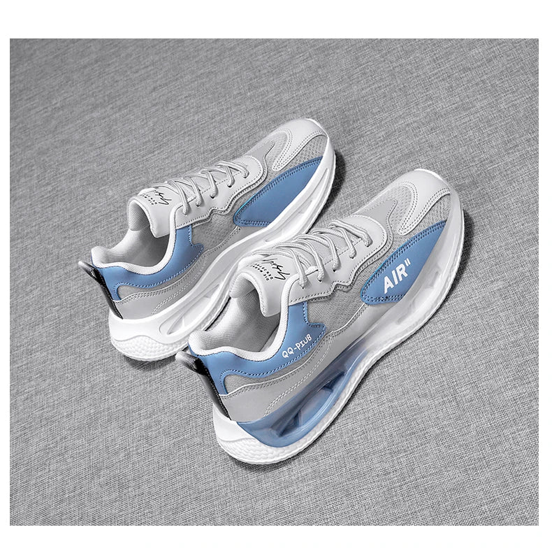 Leather Men's Shoes Fashion Korean Version Trendy Casual Breathable Cushioning Sports Vulcanized Men Shoes