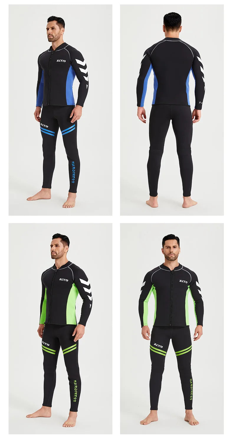 Men Women Wetsuit Surf Suit 3mm Neopreno Pant Top Wetsuit Female Kitesurf Scuba Diving Suit Winter Swimwear Rash Guard Swimsuits