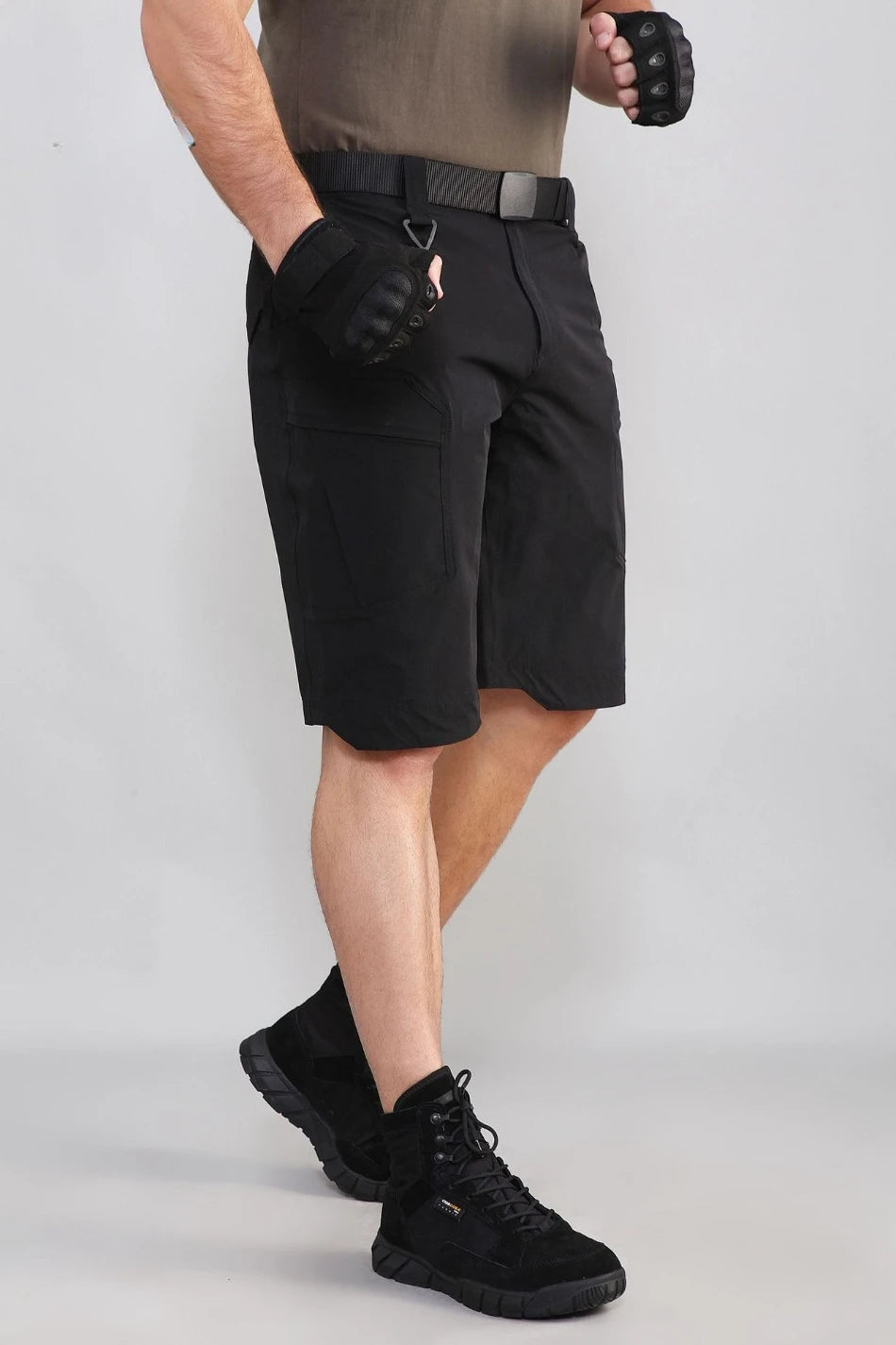 Mens Quick Drying Cargo Shorts Summer Waterproof Outdoor Sports Combat Overalls Multi Pocket Wear-resistant Quarter Pants New