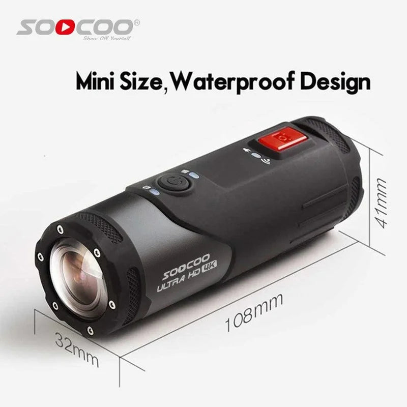SOOCOO S20+ 4K Action Camera Waterproof Underwater Camera Sport Black Cam Bullet for Gun Bike Bicycle Helmet Water Resistant