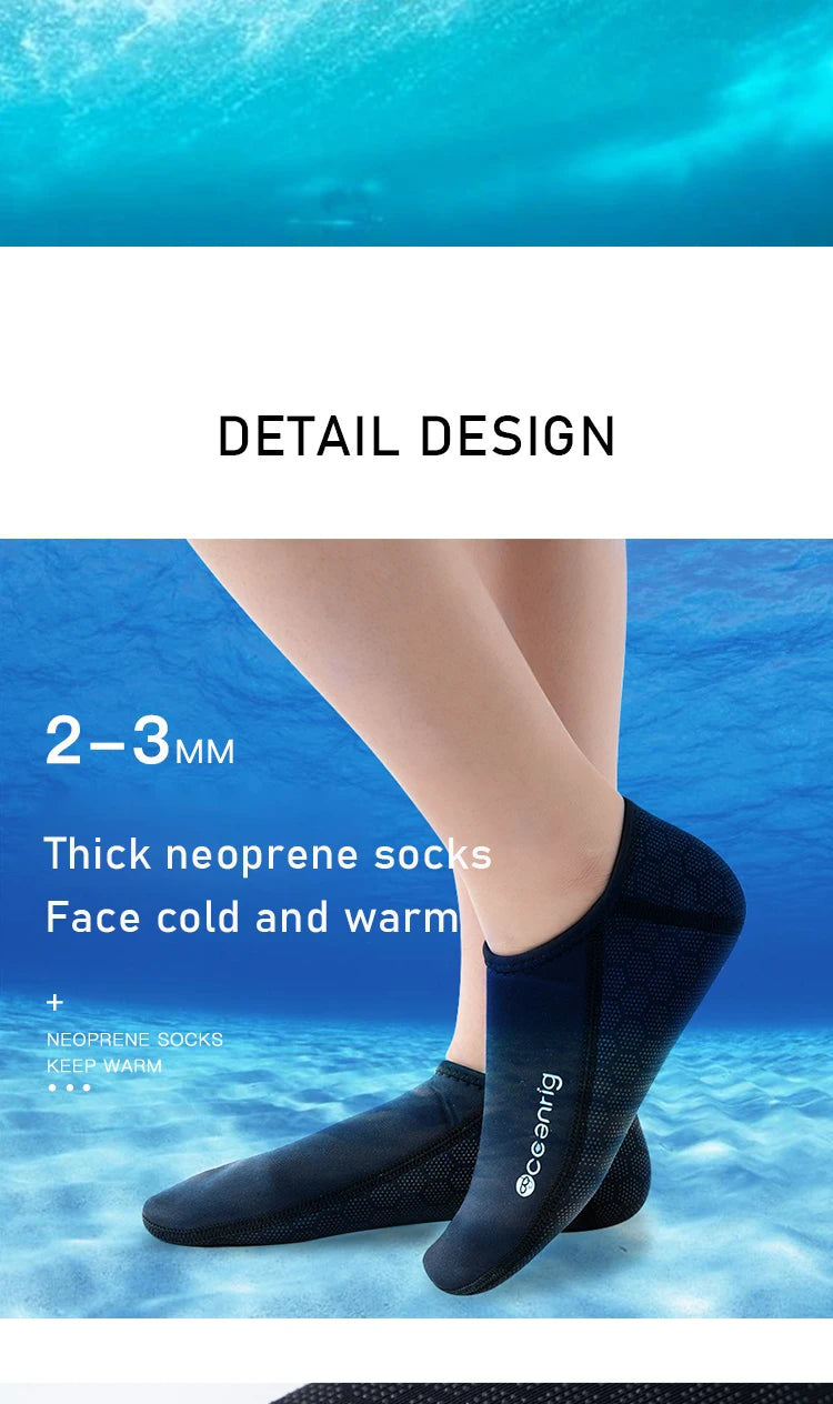 Scuba Free Diving Socks Neoprene 3mm Thickness Surfing Water Boots Beach Swimming Anti Slip Warm Shoes Good Elasticity Fin Socks