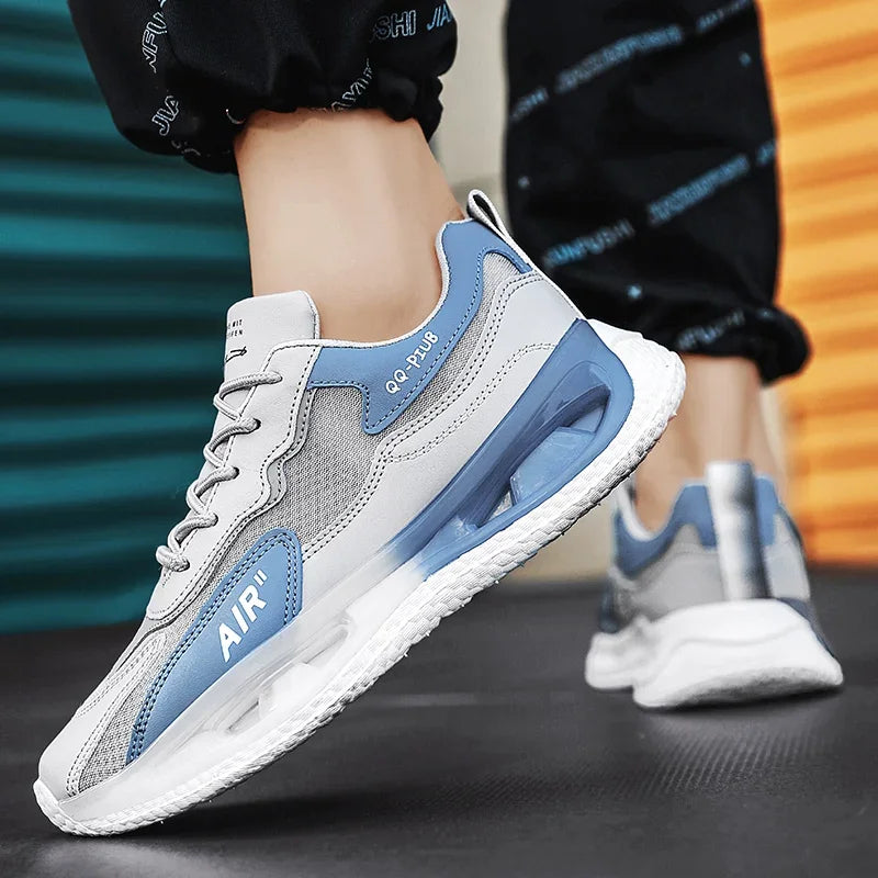 Leather Men's Shoes Fashion Korean Version Trendy Casual Breathable Cushioning Sports Vulcanized Men Shoes