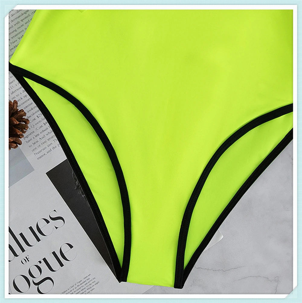 Solid Diving Clothes 2023 Women Zipper One Piece Bathers Bathing Swimming Swim Suit Female Long Sleeve Swimwear Surf Swimsuit