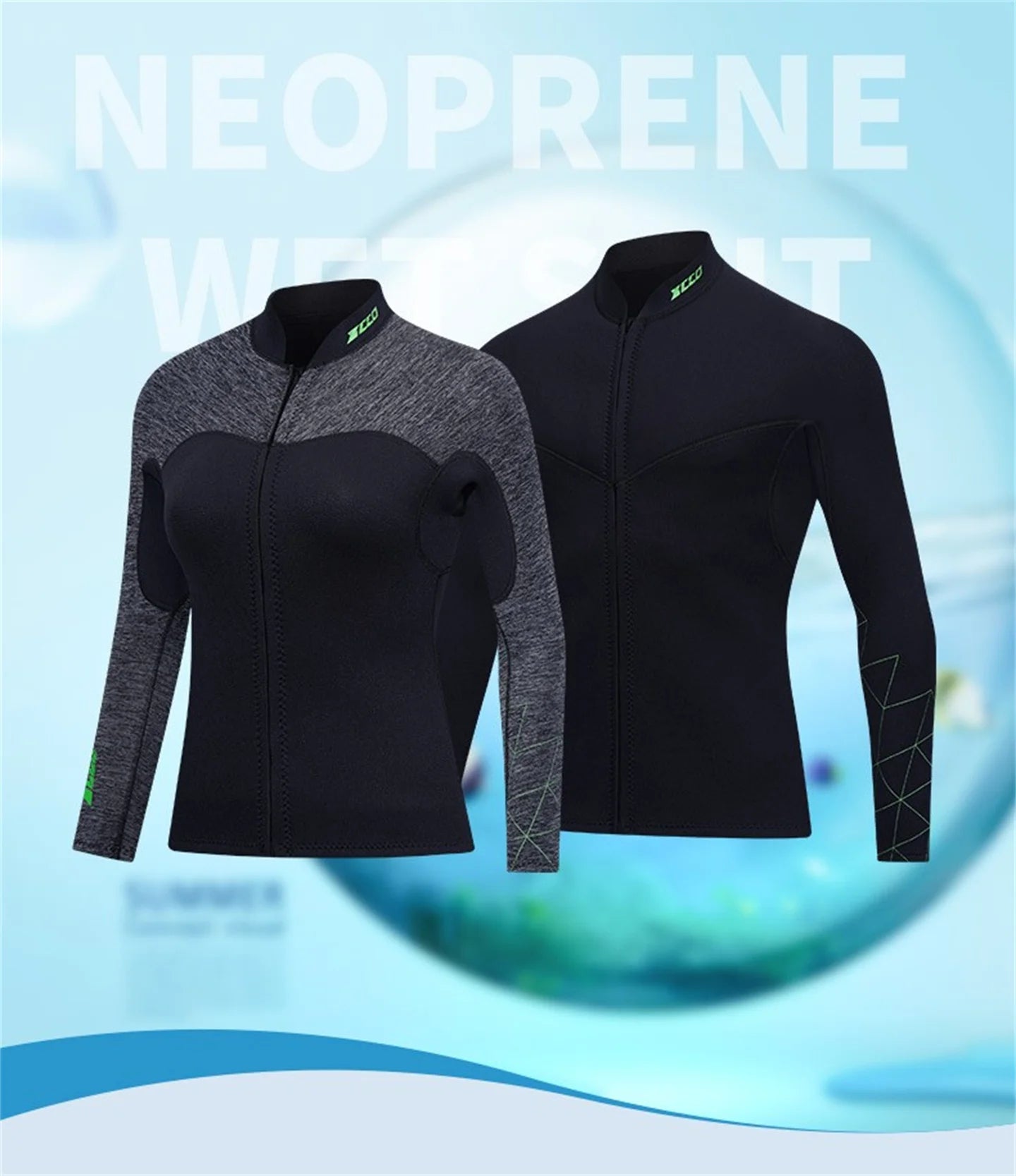 Men Women Wetsuit Surf Suit Pant Top 3mm Neopreno Scuba Diving Suit Kitesurf Swimwear Underwater Fishing Spearfishing Wet Suit