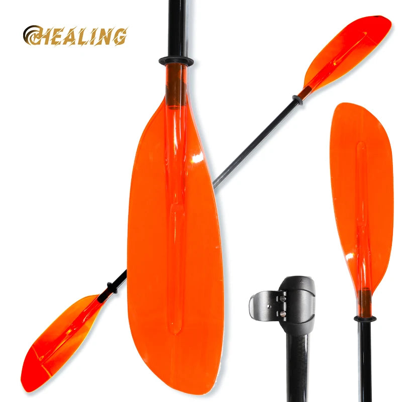 2 Kayak Paddle PC Blades Adjustable 215cm-240cm/84.6in-94.4in Floating Kayaking Oars  2-Piece Construction Adjustable portable
