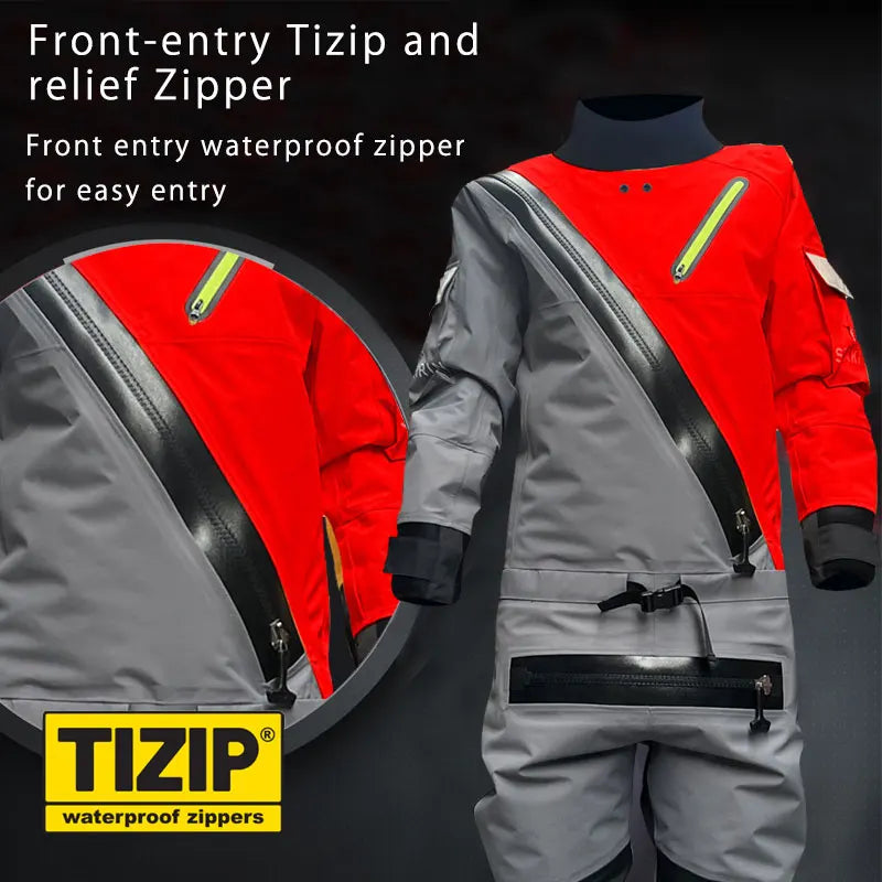 Winter Drysuits Dry Warm Suits for Adult Male Sailing Cold Water Sport Swimming Fishing Kayak Waterproof Outdoor Wading Clothing