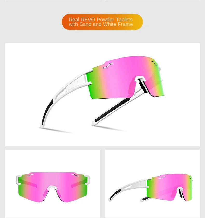 Outdoor Cycling Half Frame Glasses Sports Running Wind Sand Anti-polarized TAC Material Sports Glasses