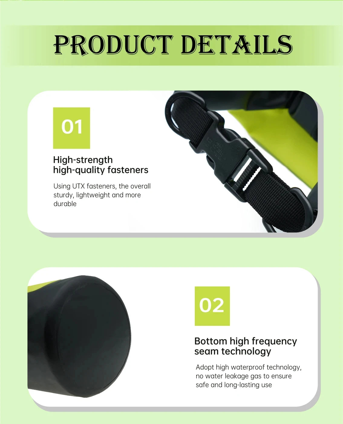 Rhino Rescue Waterproof Dry Bag 5L - Roll Top Waterproof Backpack Sack Keeps Gear Dry for Kayak