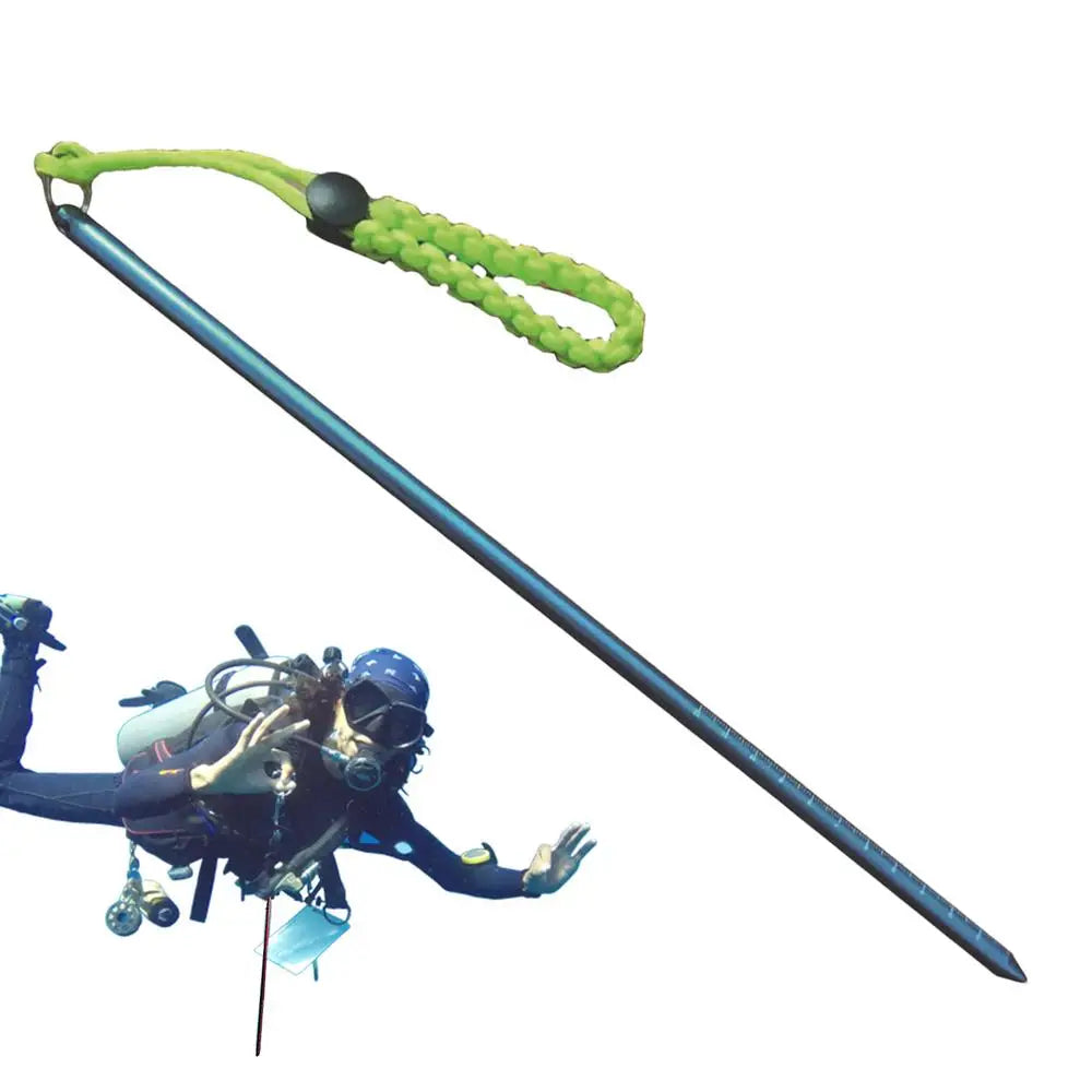 Diving Pointer Stick Water Diving Equipment With Braided Rope Underwater Diving Stick Aluminum Alloy Diving Stick For Underwater