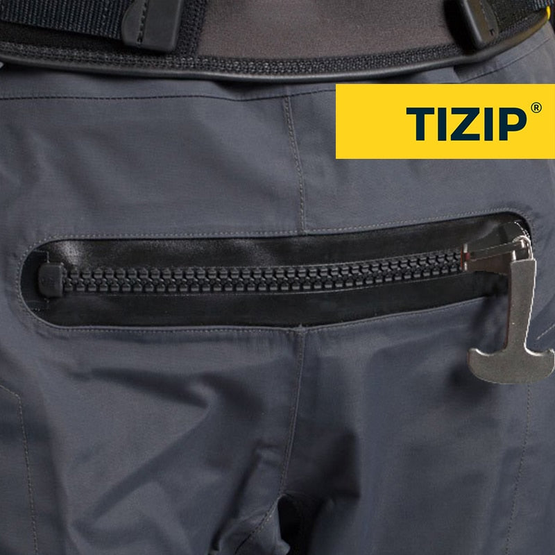 3-Layer Breathable Waterproof Poly Drysuit with Hood for SUP,Kayaking,Rafting In Cold Water Dry Suit for Men