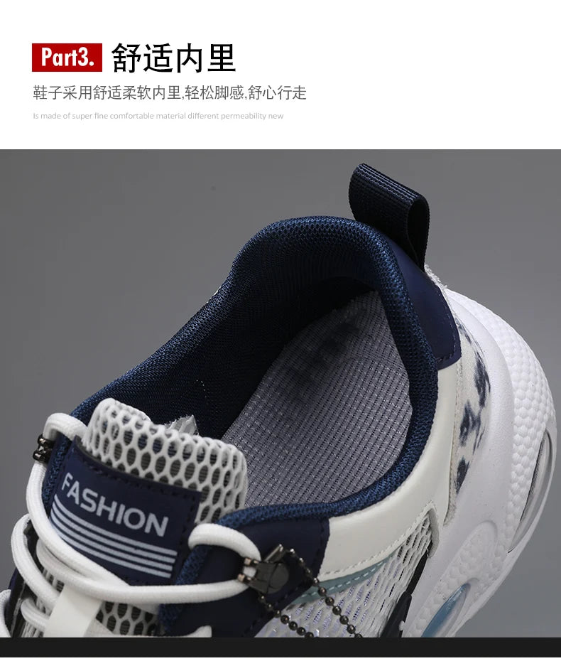 Men's Summer Fresh Breathable Mesh Casual Sneakers Original Comfort Lightweight Sports Running Shoes for Men