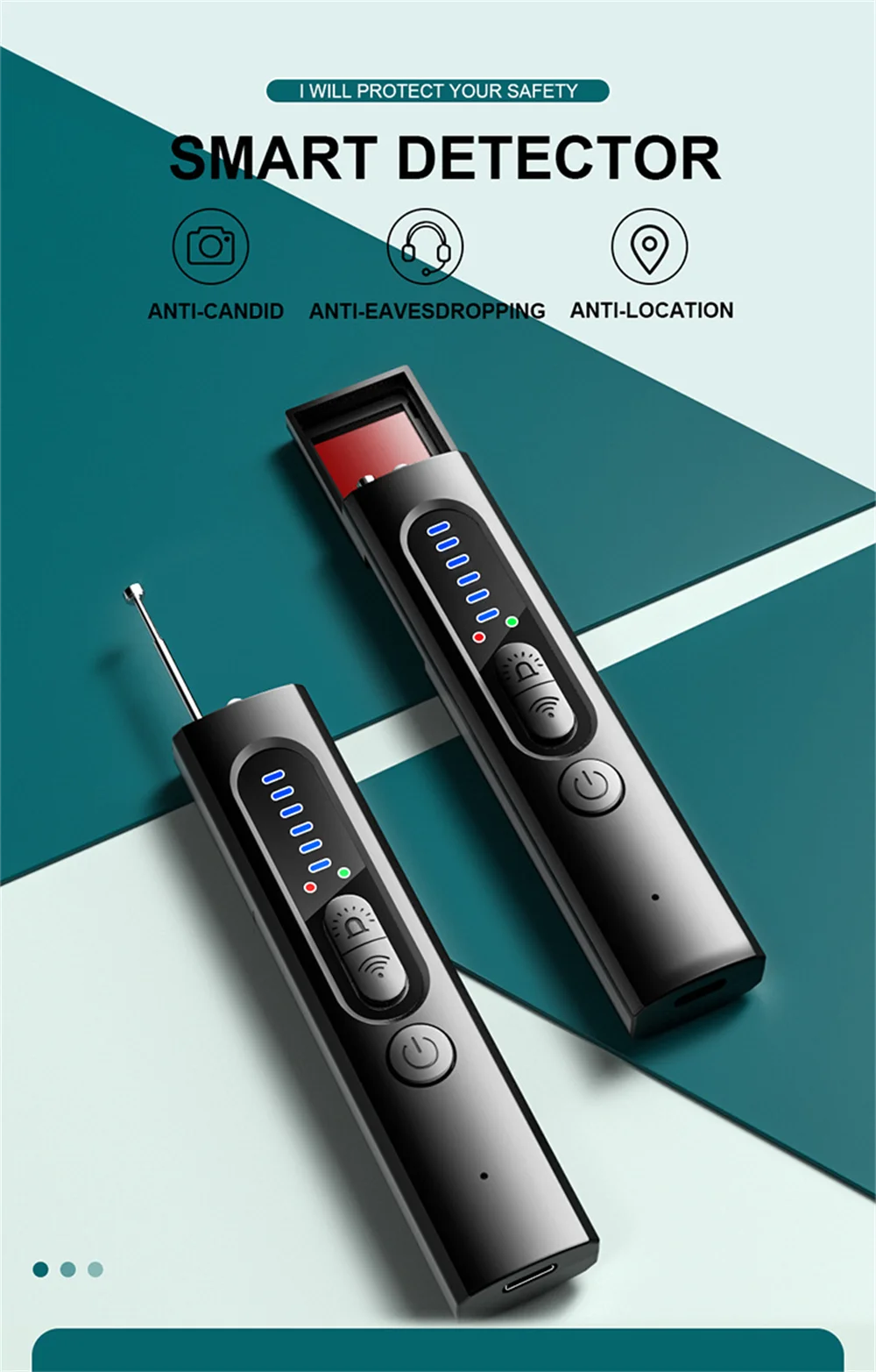 Gps Tracker Detector Multifunctional Hotel Infrared Anti-Positioning Anti-Eavesdropping Tracking Scanning Camera Detector