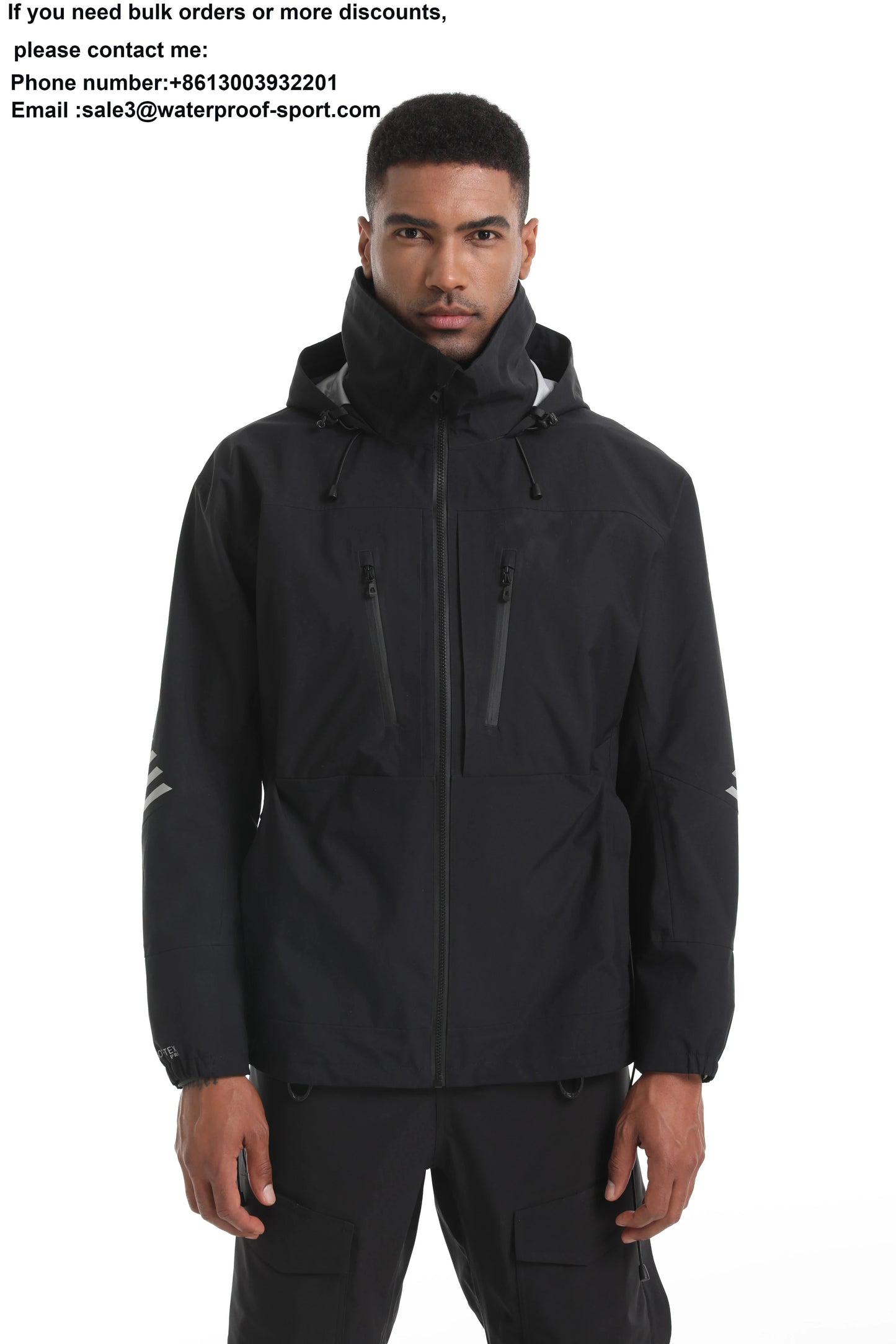 Men's Waterproof Jacket Prodry Fishing Jackets for Men Sailing Wading with Hidden Hood