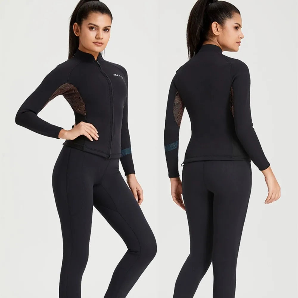 Wetsuit Surf Suit 1.5mm Neopreno Pant Top Men Women Scuba Diving Suit Roupa De Mergulho Swimwear Winter Kitesurf Rash Guards