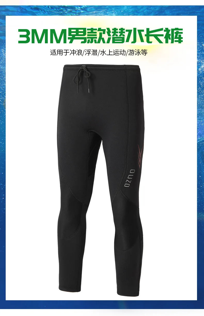 3MM Neoprene Wetsuit Men Surf Scuba Equipment Underwater Fishing Spearfishing Kitesurf Swimwear WetSuit Equipment Diving Suit