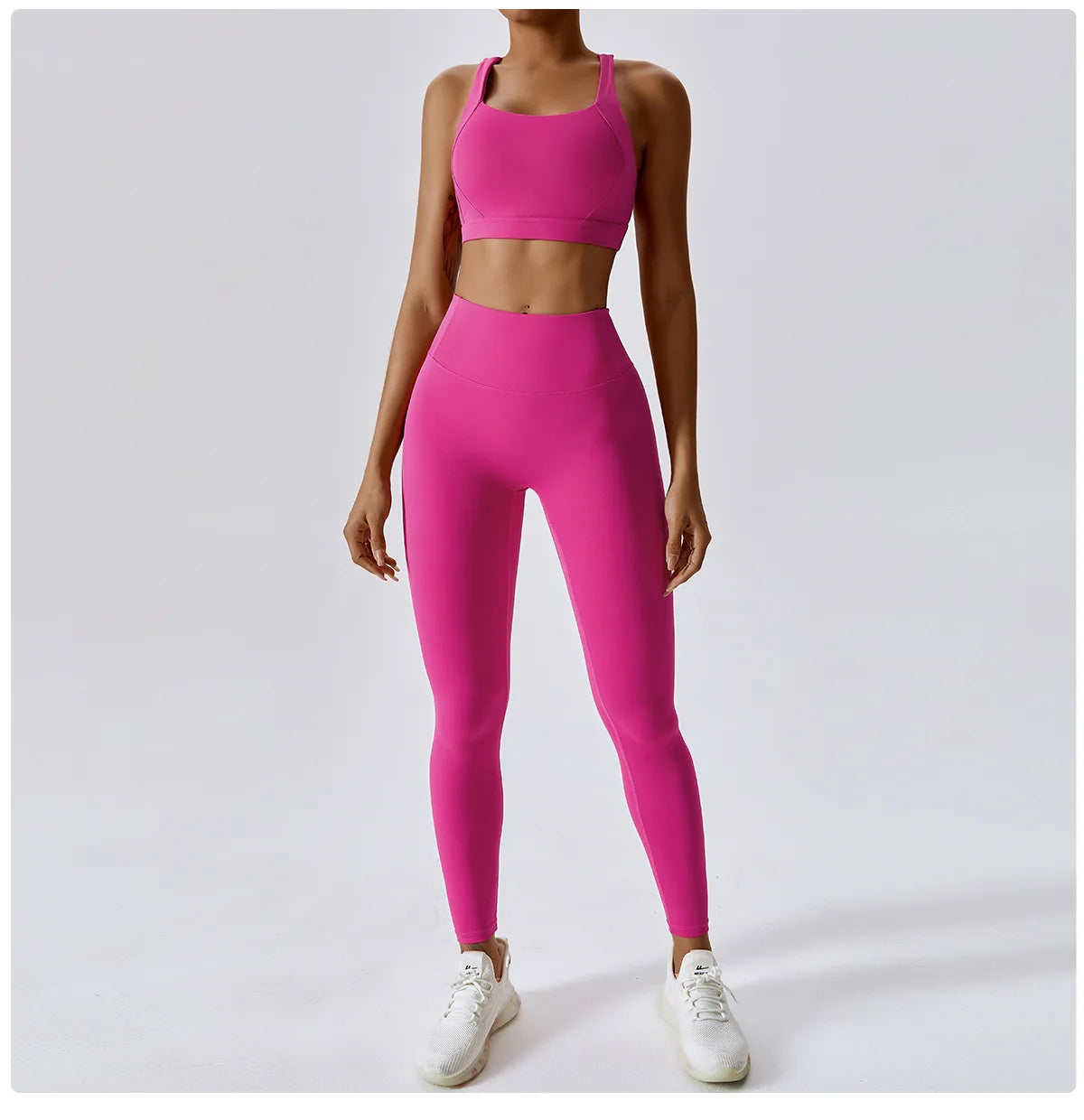 Yoga Set 2 Piece Women Sportswear Workout Clothes Women Sport Set Suits For Fitness Cross Back Bra Seamless Gym Push Up Leggings