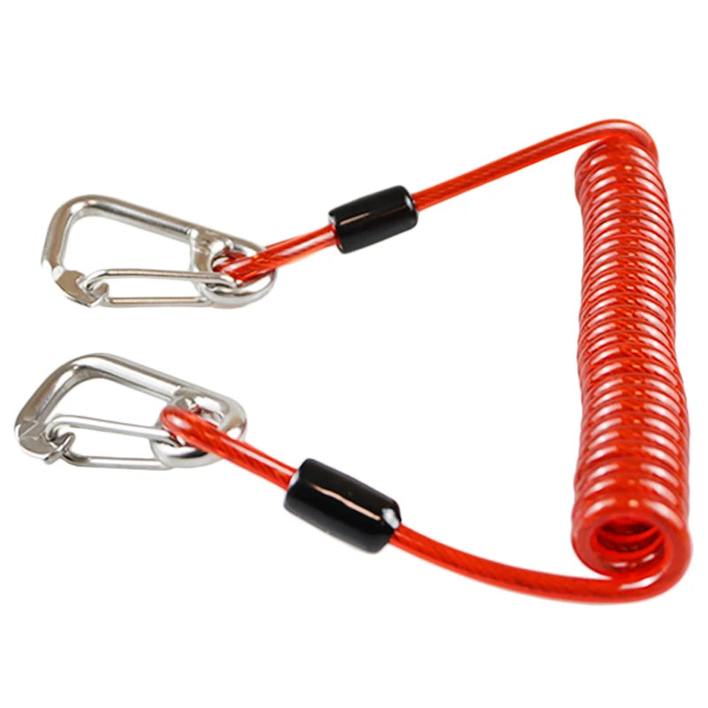 TSMCYD Scuba Diving lanyard 316 Anti-lost Spiral Spring Coil Lanyard Safety Emergency Tool with One Quick-release Buckle