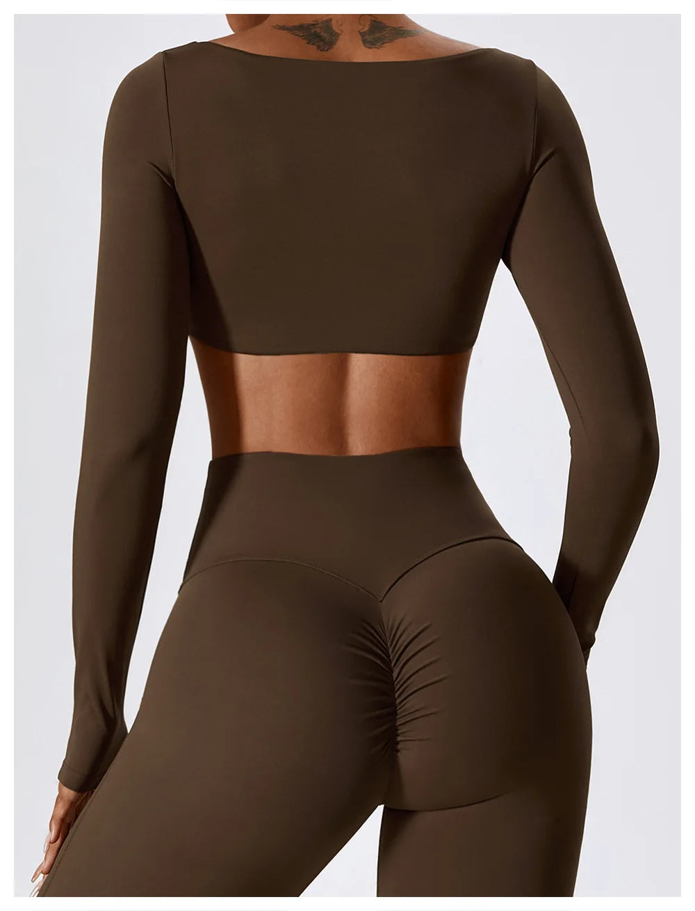 Women Workout Crop T Shirt Top Quick Dry Padded Sports Long Sleeve Gym Crop Tops Fitness Running Push Up Yoga Top