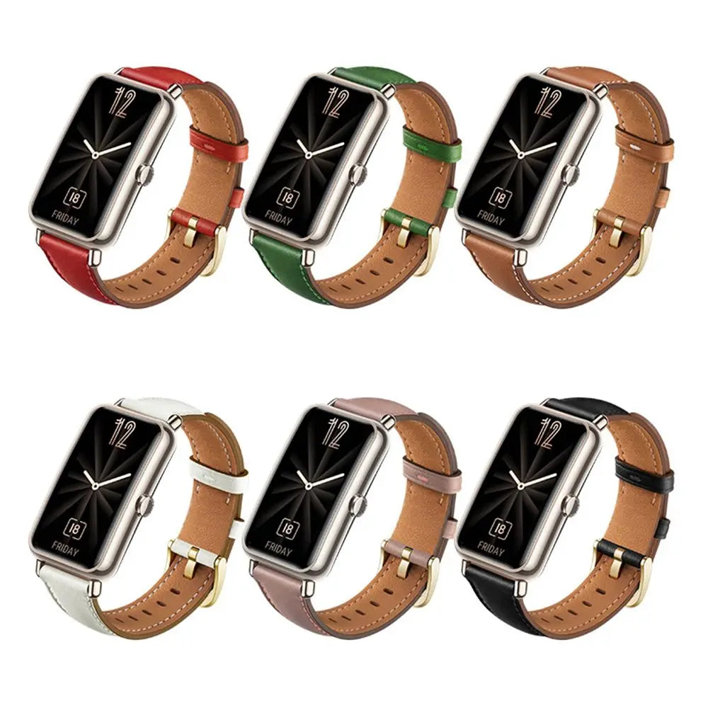 Leather Strap For Huawei Watch Fit Mini Corre Strap Wristband Bracelet Loop Genuine Band Replacement Smart Watch Accessories