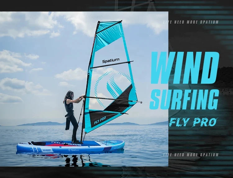 Water Surfing 2-in-1 Windsurf Sail With Sup Board Windsurfing For Smooth Sailing And Paddleboarding Inflatable Surfboard Sailing