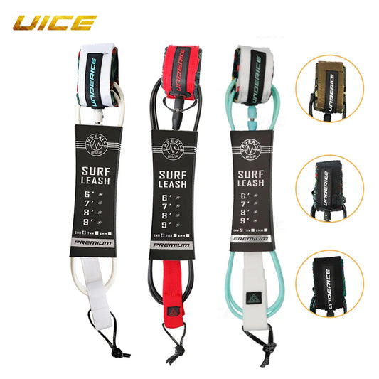 Surf Leash SUP Board 6-10ft Surf Leg Rope Surfboard Leash TPU Stainless Swivels Inflatable Paddle Board Longboard Foot Rope