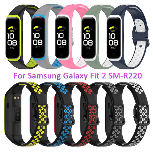 1Pc Silicone Strap For Samsung Galaxy Fit 2 SM-R220 Replacement Wrist Band Bracelet For Samsung Galaxy Fit2 Correa Accessories