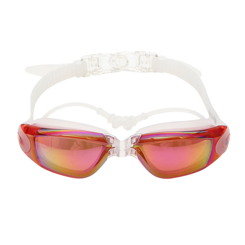 Optical Swimming Goggles Men Women Myopia Pool Earplug Professional Waterproof Swim Eyewear Prescription Adult Diving Glasses