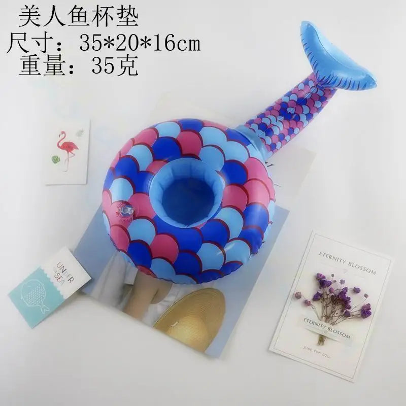 Inflatable Drink Holders Floating Toy Pool Party Bath drinking cup Seat Boat Kids Swimming Inflatable Float Water Fun Pool Toys